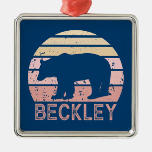 Beckley Väster Virginia Retro Bear Julgransprydnad Metall