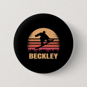 Beckley Väster Virginia Snowboarding Vintage utomh Knapp