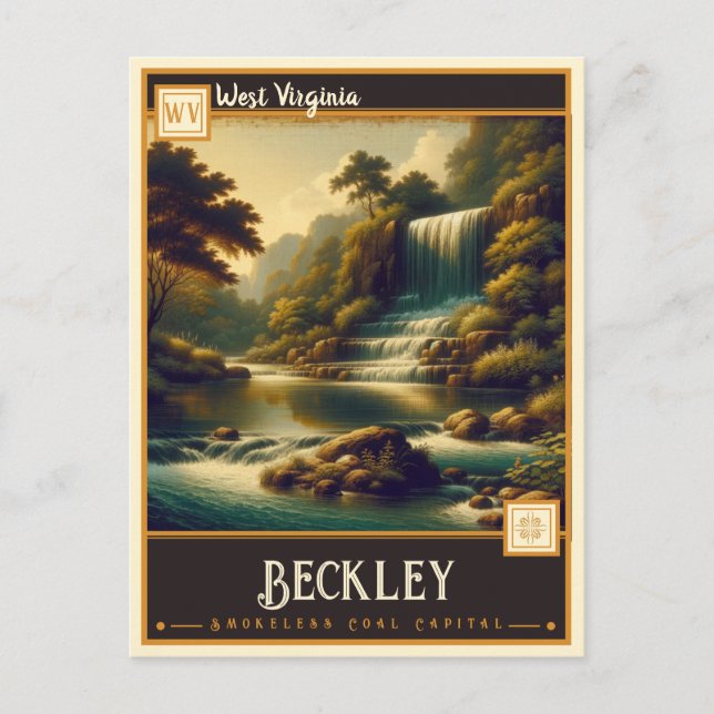 Beckley, Väster Virginia | VINTAGE Vykort (Framsida)