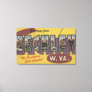 Beckley West Virginia - stora brevplatser Canvastryck