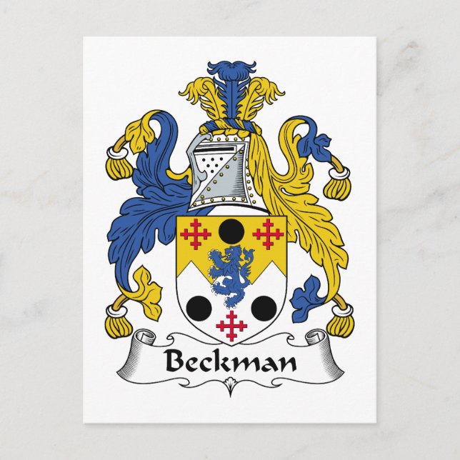Beckman Family Crest Vykort (Framsida)