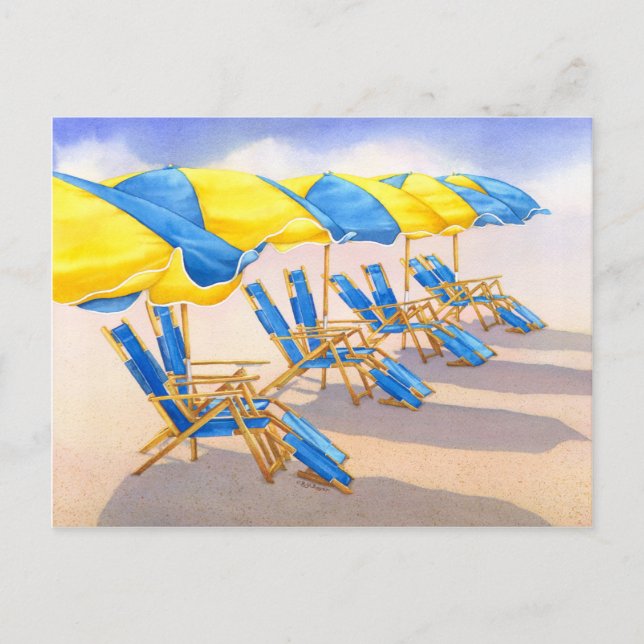 Beckoning Beachbrellas Vykort (Framsida)