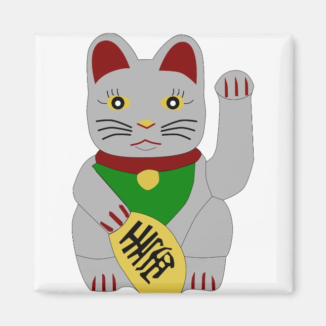 Beckoning Cat Lucky Magnet (Framsidan)