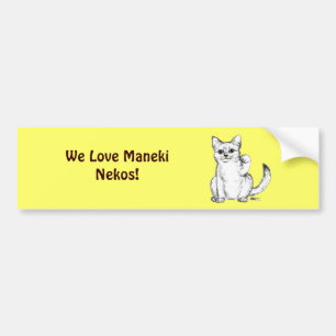 Beckoning Kattunge Maneki Neko Bildekal