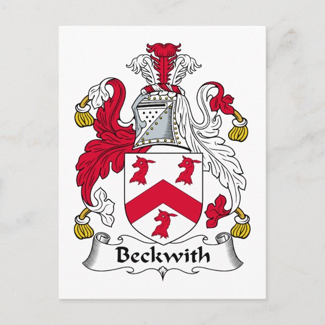 Beckwith Family Crest Vykort (Framsida)