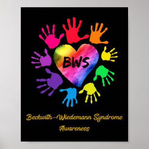 Beckwith Wiedemann Syndrome Awareness Händer Gift Poster