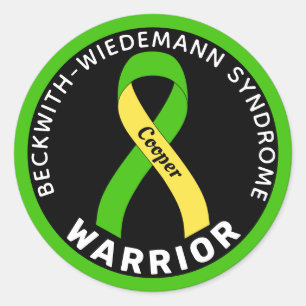 Beckwith-Wiedemann Syndrome Warrior Ribbon Black Runt Klistermärke