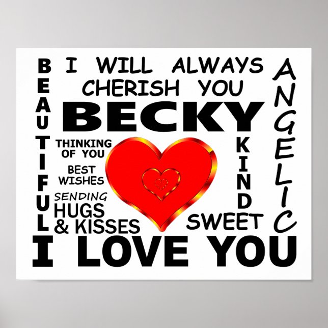 Becky I Kärlek You Poster (Framsidan)
