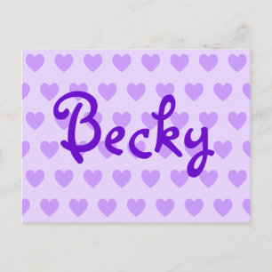 Becky in Lila Vykort