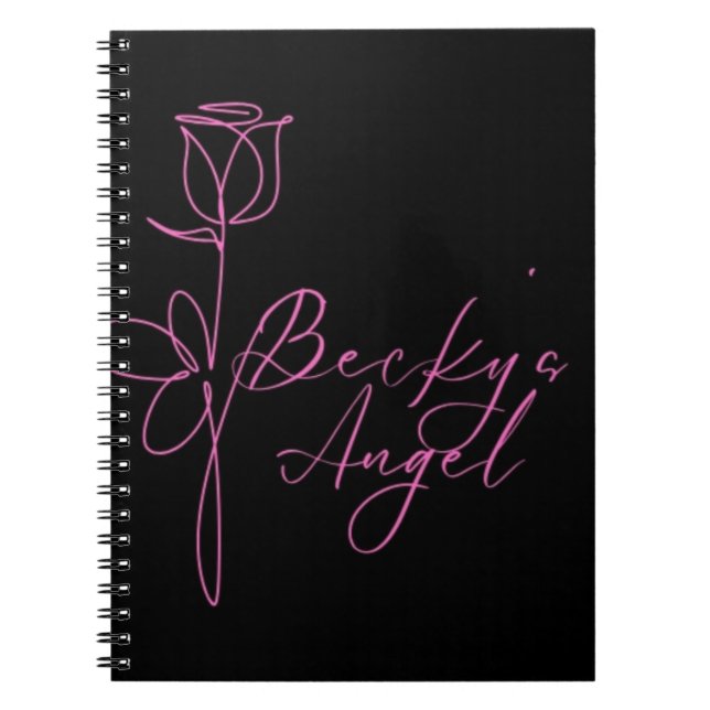Beckys ängliga logotyp - Spiral fotopatbok Anteckningsbok (Framsidan)