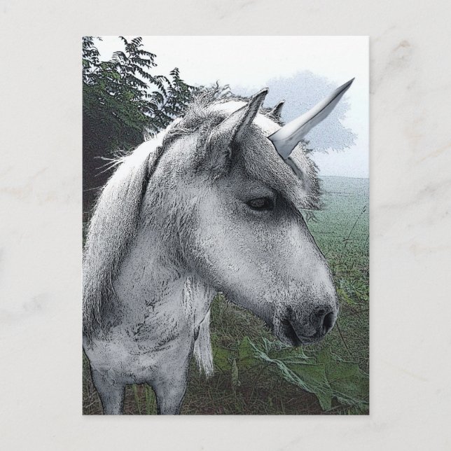 Beckys Unicorn Vykort (Framsida)