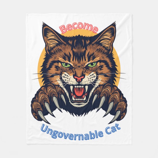 Become Ungovernable Cat Fleecefilt (Framsidan)