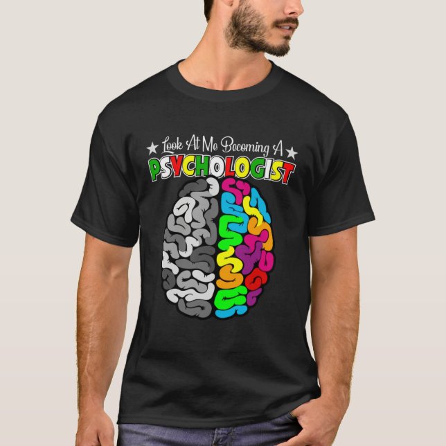 Becoming A School Psychologist Psychology Teacher  T Shirt (Framsida)
