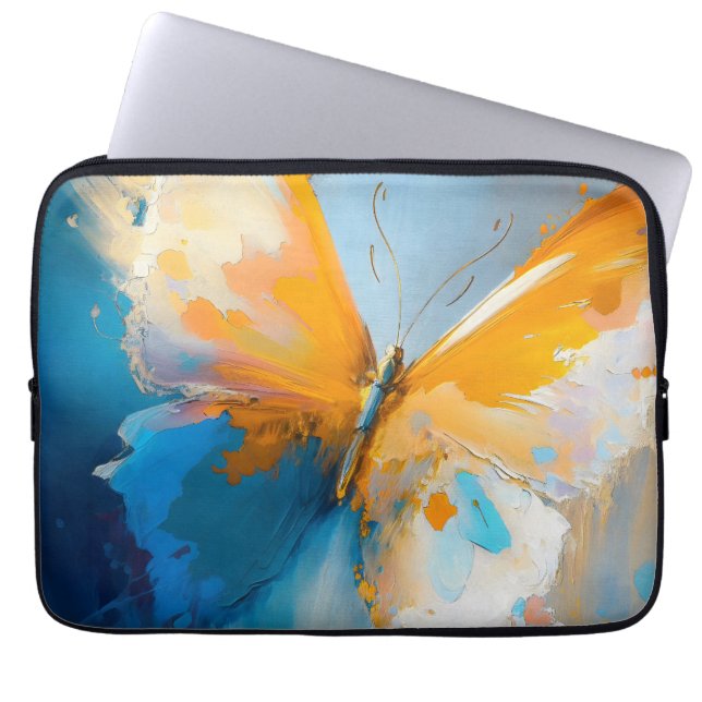 Becoming Light – Abstract Butterfly In Motion Laptop Fodral (Framsidan)