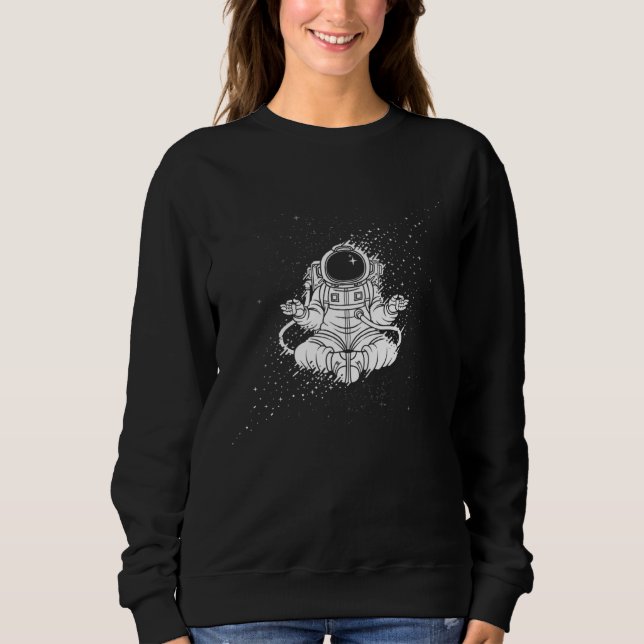 Becoming One With Universe Astronaut Zen Space Gal T Shirt (Framsida)
