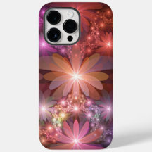 Bed av blommor, färglös shiny-Abstrakt, fractal ko