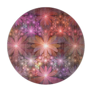 Bed av blommor, färglös shiny-Abstrakt, fractal ko