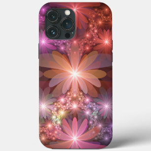 Bed av blommor, färglös shiny-Abstrakt, fractal ko
