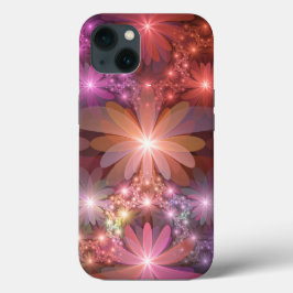 Bed av blommor, färglös shiny-Abstrakt, fractal ko