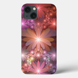 Bed av blommor, färglös shiny-Abstrakt, fractal ko