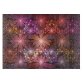 Bed av blommor, färglös shiny-Abstrakt, fractal ko