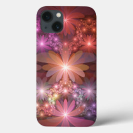 Bed av blommor, färglös shiny-Abstrakt, fractal ko