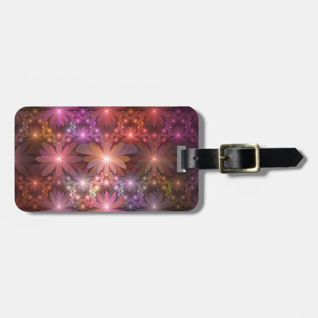 Bed av blommor, färglös shiny-Abstrakt, fractal ko Bagagebricka (Horisontell Framsida)