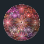 Bed av blommor, färglös shiny-Abstrakt, fractal ko Darttavla<br><div class="desc">En bädd av blanka fantasinblommor, en unik luminös blommigt. Design för ritytan med mera.</div>