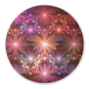 Bed av blommor, färglös shiny-Abstrakt, fractal ko Knopp