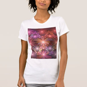 Bed av blommor, färglös shiny-Abstrakt, fractal ko T Shirt