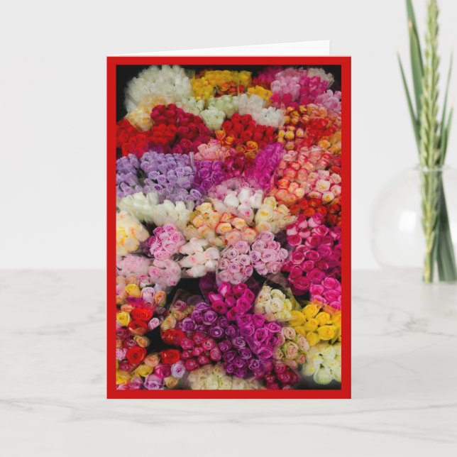 Bed av Ro anpassade kort, Alla hjärtans dag Helgkort (Framsida)