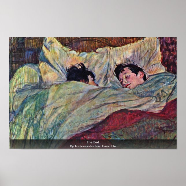 Bed av Toulouse-Lautrec Henri Poster (Framsidan)