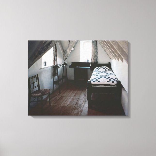 Bed, bogserräl designad av Ford Madox Brown Canvastryck (Framsida)