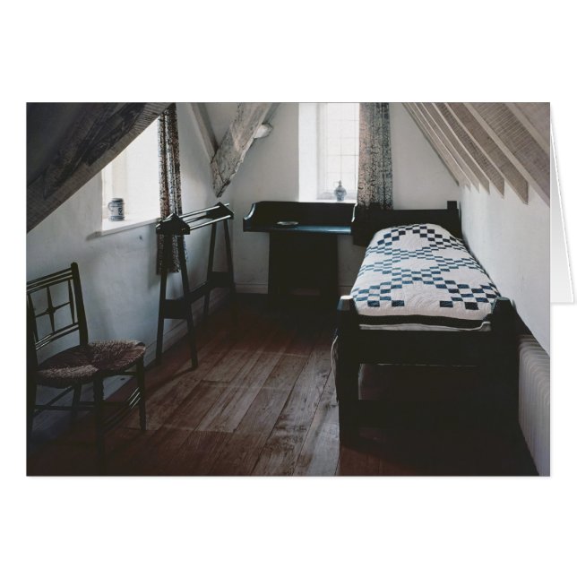 Bed, bogserräl designad av Ford Madox Brown Hälsningskort (Framsidan Horizontal)
