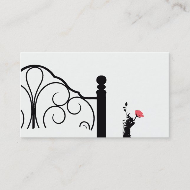 Bed & Breakfast Affärskort Rosa ros Visitkort (Framsida)