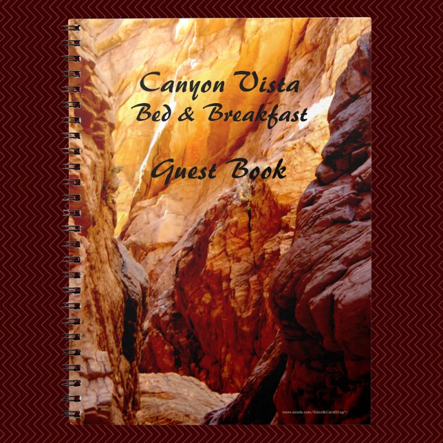 Bed & Breakfast Guest Bok, Southwest Canyon B&B Anteckningsbok Med Spiral (Skapare uppladdad)