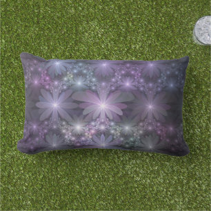 Bed Flowers Trendig Shiny Abstrakt Fractal Art Lumbarkudde