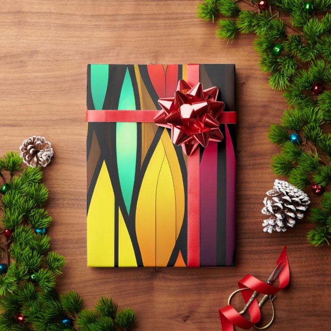 Bed Glass cattails Mosaic Mönster Presentpapper (Julgåva)