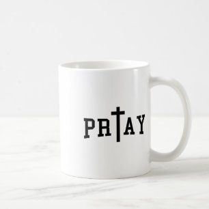 Bed kristet kors konst kristet citat religiöst kaffemugg