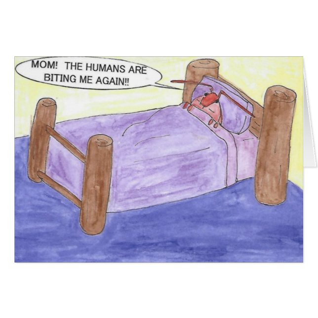 BED KRYP BIRTHDAY-KORT HÄLSNINGSKORT (Framsidan Horizontal)