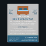 Bed-Logotyp, Bed & Breakfast-inkvarteringsalternat Flygblad<br><div class="desc">Bed-Logotyp,  Bed & Breakfast-annonsering för inkvartering med hjälp av Affärskortet Store.</div>