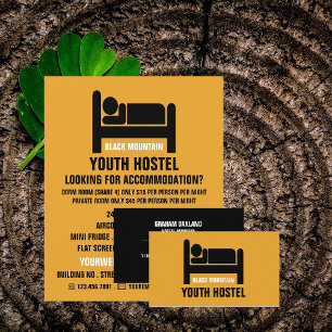 Bed-Logotyp, Hostel-logi Visitkort