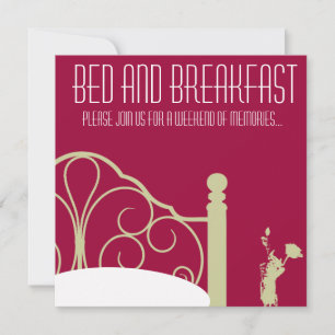 Bed- och frukost-inbjudan till snyggt Helg Inbjudningar