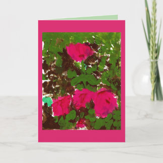 Bed of Roses Greeting Card Kort