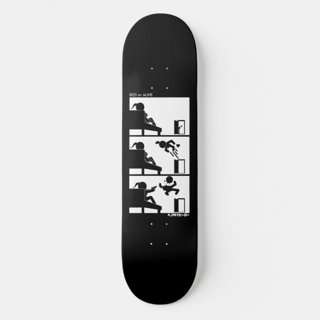 Bed or Alive  Mini Skateboard Bräda 18,5 Cm (Framsida)