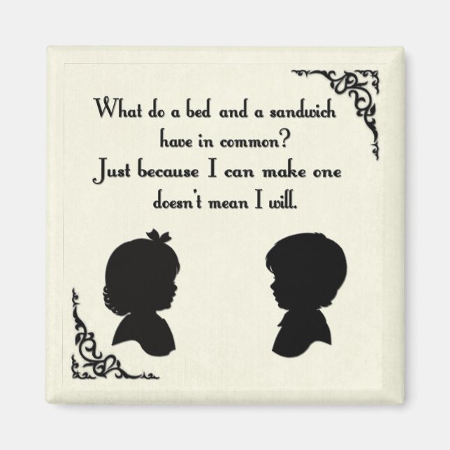 Bed & Sandwich Debacle Magnet (Framsidan)