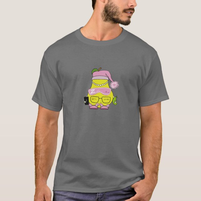 Bed Time Pear Grått T-Shirt (Framsida)