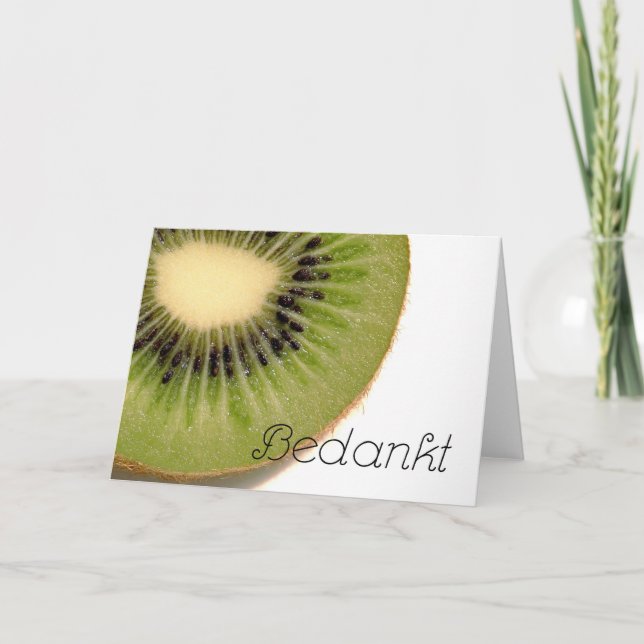 Bedankt - Tack på nederländska med Kiwi-frukt (Framsida)
