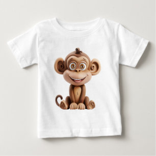 Bedårande 3D-apa – Sött tecknat djur från djungeln T Shirt