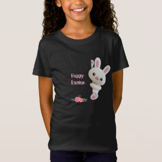 Bedårande 3D-kanin med påsktext som går att redige T Shirt